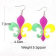 Wholesale Three Color Feather Acrylic Earrings Hot on Sale