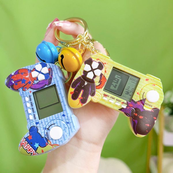 Wholesale Tetris Handheld Mini Game Console Plastic Keychains For Cheap