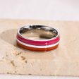 Wholesale Titanium Steel Rainbow 8mm Ring Supply