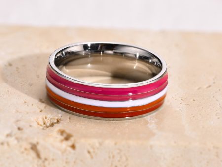 Wholesale Titanium Steel Rainbow 8mm Ring Supply