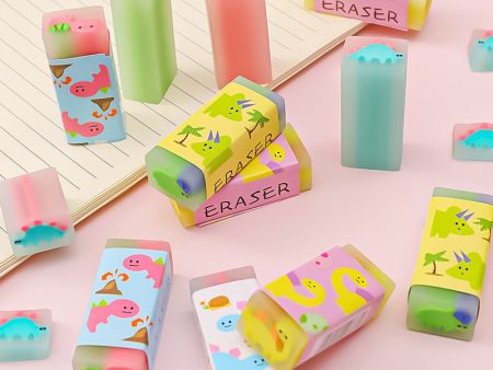 Wholesale Rubber Cartoon Fruit Dinosaur Eraser Fashion