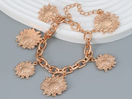 Wholesale Vintage Sunflower Alloy Bracelet Online Hot Sale