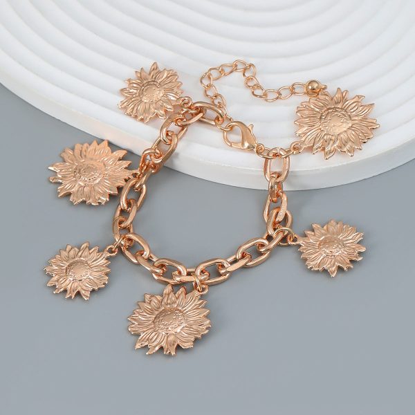 Wholesale Vintage Sunflower Alloy Bracelet Online Hot Sale