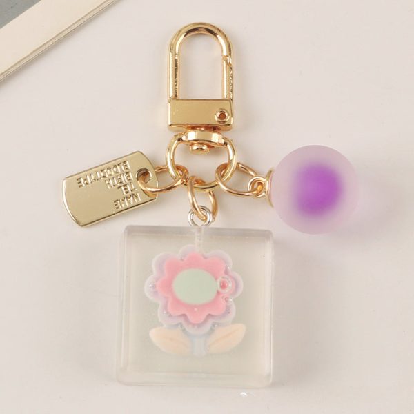 Wholesale Sunflower Resin Candy Ball Keychain Sale