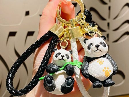 Wholesale Silicone Panda Doll Car Keychains For Discount