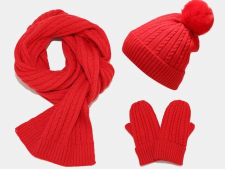 Wholesale Acrylic Knitted Warm Hats Scarves Gloves Sets Supply