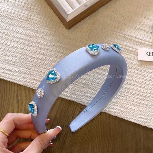 Wholesale Colorful Love Rhinestone Sponge Headband For Discount