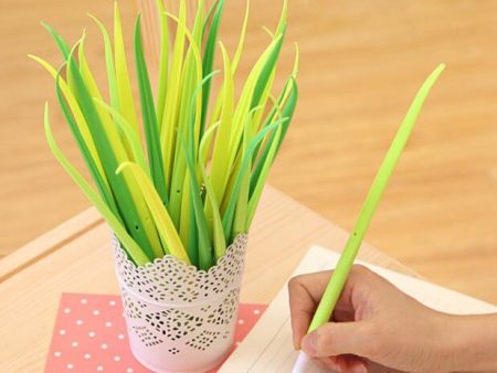 Wholesale Grass Shaped Soft Gel Rollerball Pen Online Sale