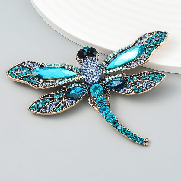 Wholesale Diamond Dragonfly Alloy Brooch Fashion