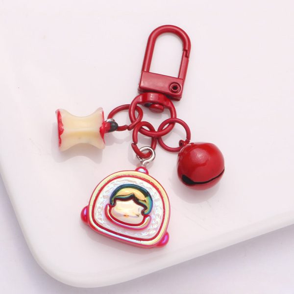 Wholesale Tong Resin Bunny Backpack Keychain Fashion