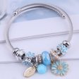 Wholesale Stainless Steel Wire Handmade Beaded Daisy Crystal Adjustable Bracelet Online now