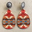 Wholesale 2 Pairs Pack Aztec Metal Wooden Earrings Hot on Sale