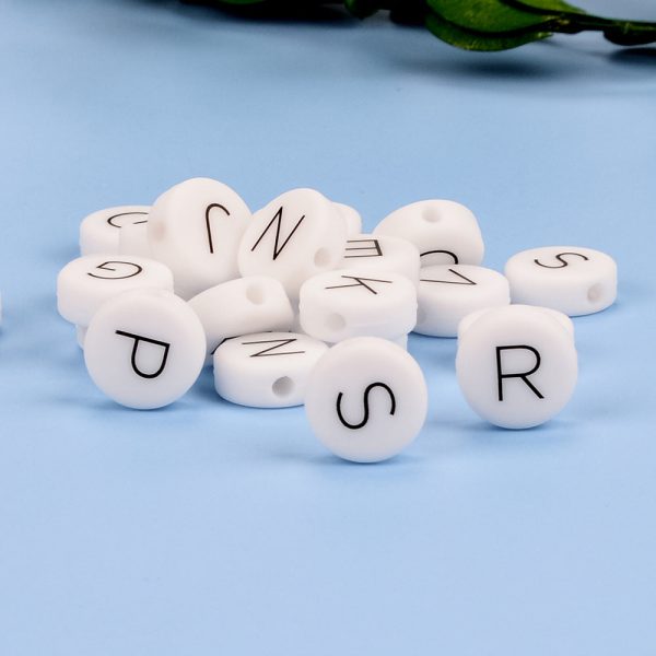 Wholesale 10PCS Silicone DIY Alphabet Beads Cheap