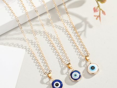 Wholesale Türkiye Blue Eye Pendant Alloy Neckplaces Online now