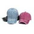 Wholesale Washed Cotton Perforated Denim Cotton Baseball Cap Fashion