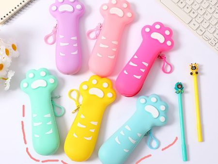 Wholesale Creative Cat Claw Silicone Pencil Case Supply