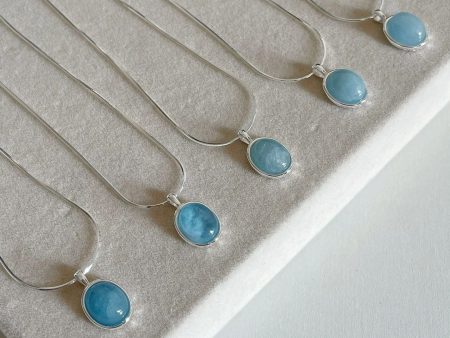 Wholesale Aquamarine Silver Necklaces For Cheap