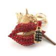 Wholesale Zinc Alloy Lipstick Lips Diamond Keychain Cheap