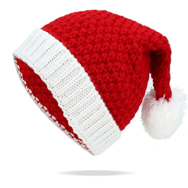 Wholesale of Autumn and Winter Santa Claus Knitted Wool Hats For Sale