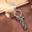 Wholesale Western Cowboy Leopard Leather Keychains Hot on Sale