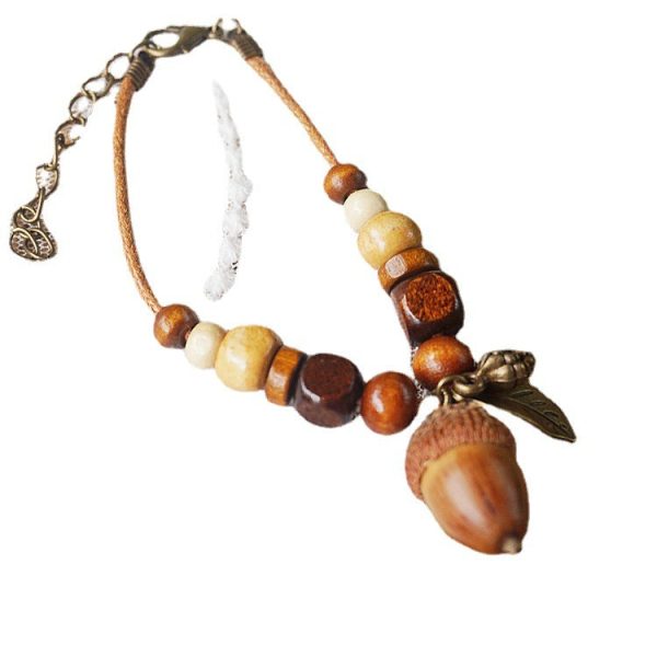 Wholesale Wood Vintage Acorn Necklaces Online Hot Sale