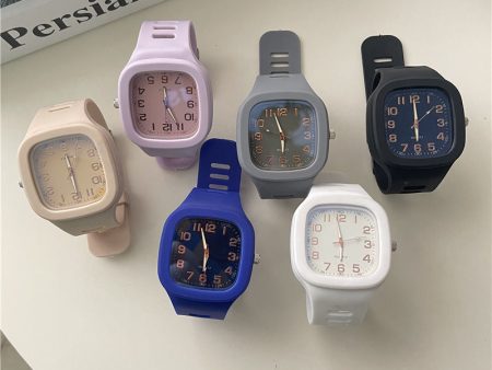 Wholesale Square Quartz Watch Simple Plastic Electric Watch Fashion