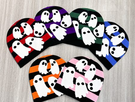 Wholesale Acrylic Halloween Ghost Wool Hats Hot on Sale