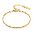 Wholesale Twist Gold Stainless Steel Bracelets Hot on Sale