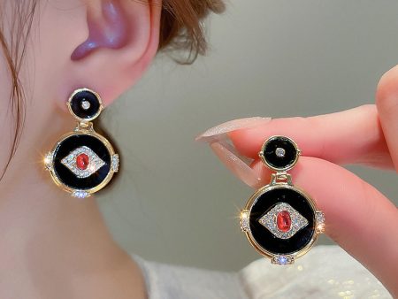 Wholesale Eye Round Alloy Earrings For Cheap