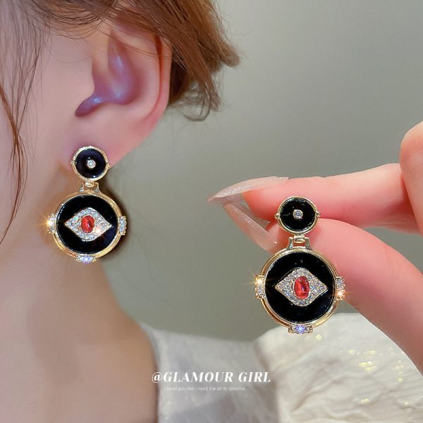 Wholesale Eye Round Alloy Earrings For Cheap