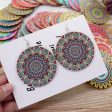 Wholesale Vintage Printed Wooden Earrings Supply