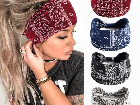 Wholesale Bohemian Yoga Exercise Anti Sweat Fabric Headband Online Hot Sale