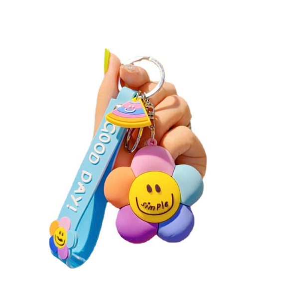 Wholesale Sunflower Soft Rubber Doll Keychain Sale