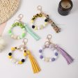 Wholesale Tassel Silicone Wooden Bead Bracelet Keychain Online now