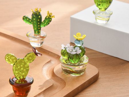 Wholesale Cactus Potted Glaze  Ornaments Cheap