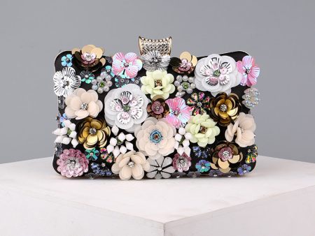 Wholesale Polyester Flower Embroidery Evening Bag Discount