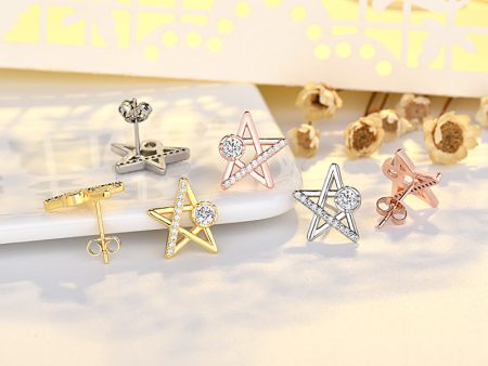 Wholesale Stars Cute Copper Earrings For Cheap