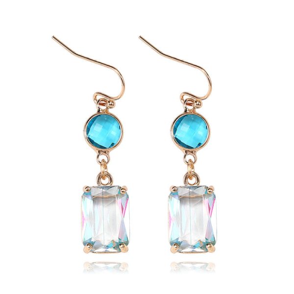 Wholesale Glass Crystal Copper Earrings Fashion