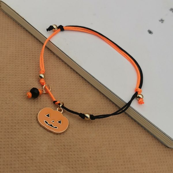 Wholesale 2PCS Halloween Pumpkin Skull Alloy Bracelet Online