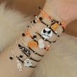 Wholesale 2PCS Halloween Pumpkin Skull Alloy Bracelet Online