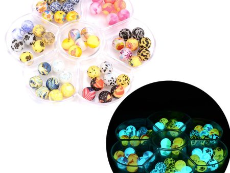 Wholesale 50PCS Silicone Luminous Leopard Beads Discount