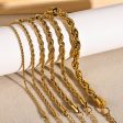 Wholesale Twist Gold Stainless Steel Bracelets Hot on Sale