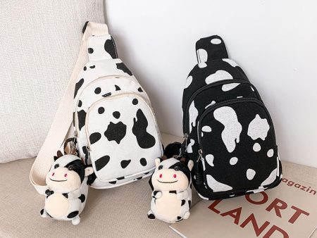 Wholesale Cow Patterned Canvas Single Shoulder Crossbody Bags Supply