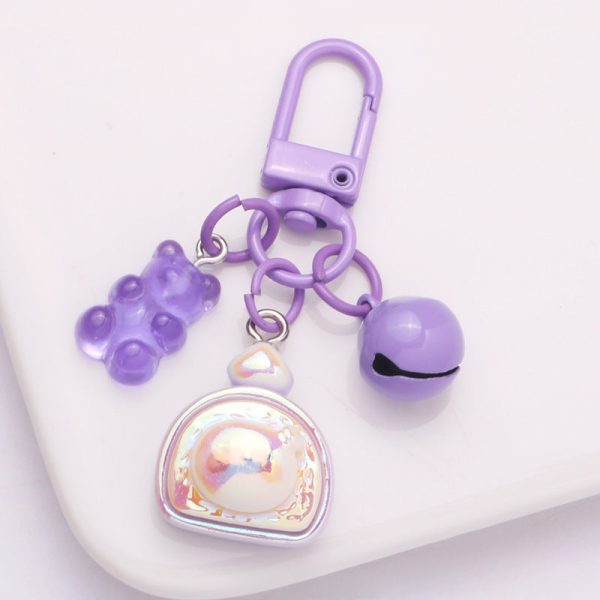 Wholesale Tong Resin Bunny Backpack Keychain Fashion