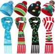 Wholesale Acrylic LED Illuminated Christmas Hat Scarf Set Hot on Sale