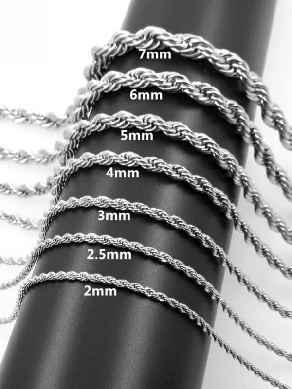 Wholesale Twist Chain Titanium Steel Necklaces Supply