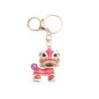 Wholesale Zinc Alloy Lion Dance Rhinestone Keychain Online Sale