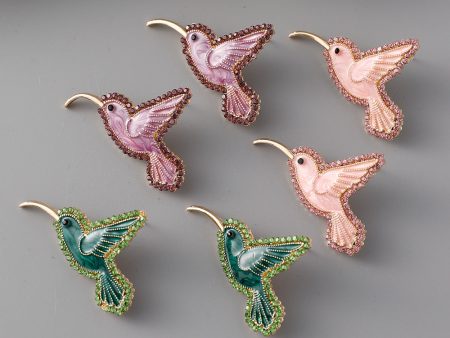 Batch Diamond Bird Zinc Alloy Earrings Supply