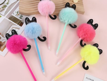 Wholesale Cartoon Cat Plastic Plush Cartoon Ballpoint Pen Fashion