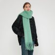 Wholesale Thickened Warm Solid Tassel Polyester Scarf For Discount